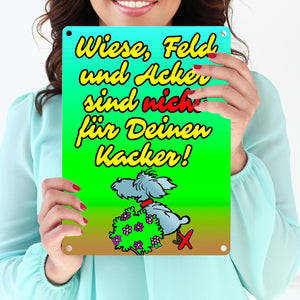 Kein Hundeklo Metallschild mit lustigem Spruch
