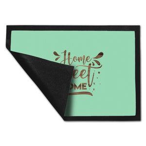 Home Sweet Home Fußmatte in 35x50 cm mit mintfarbenem Hintergrund