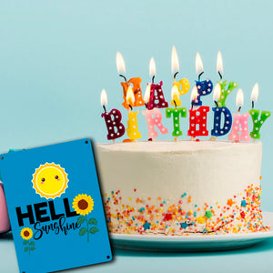 Gute Laune Metallschild in 15x20 cm mit Spruch Hello Sunshine
