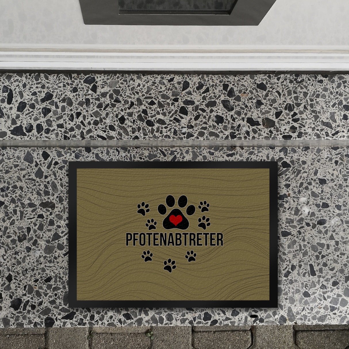 Pfotenabtreter Fußmatte in 35x50 cm in braun für Hundebesitzer und Tierfreunde