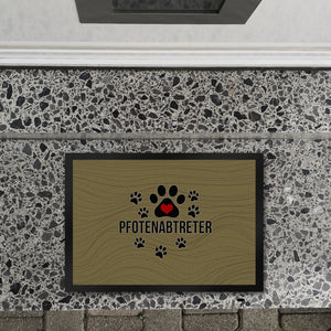 Pfotenabtreter Fußmatte in 35x50 cm in braun für Hundebesitzer und Tierfreunde