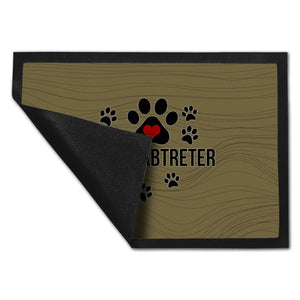 Pfotenabtreter Fußmatte in 35x50 cm in braun für Hundebesitzer und Tierfreunde