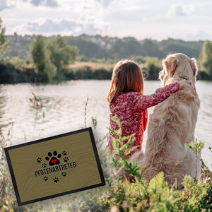 Pfotenabtreter Fußmatte in 35x50 cm in braun für Hundebesitzer und Tierfreunde