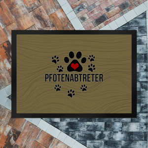 Pfotenabtreter Fußmatte in 35x50 cm in braun für Hundebesitzer und Tierfreunde