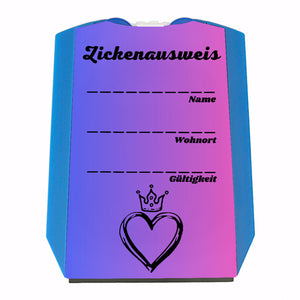 Zickenausweis Parkscheibe - Lustiges Accessoire für Zicken zum Führerschein