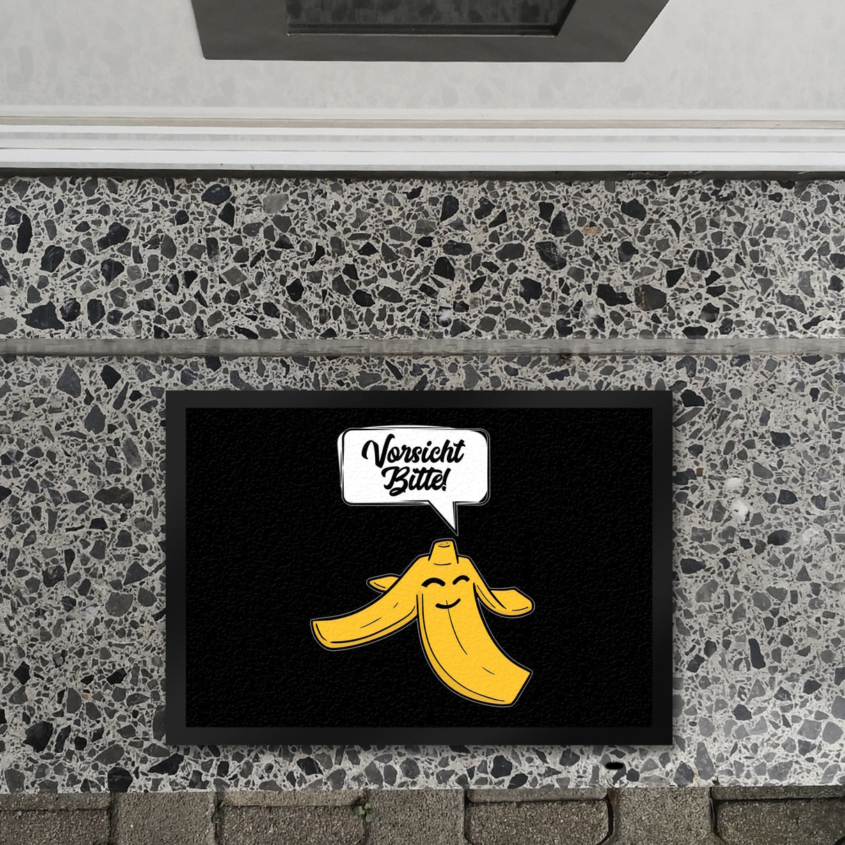 Vorsicht bitte Bananenschale Fußmatte in 35x50 cm