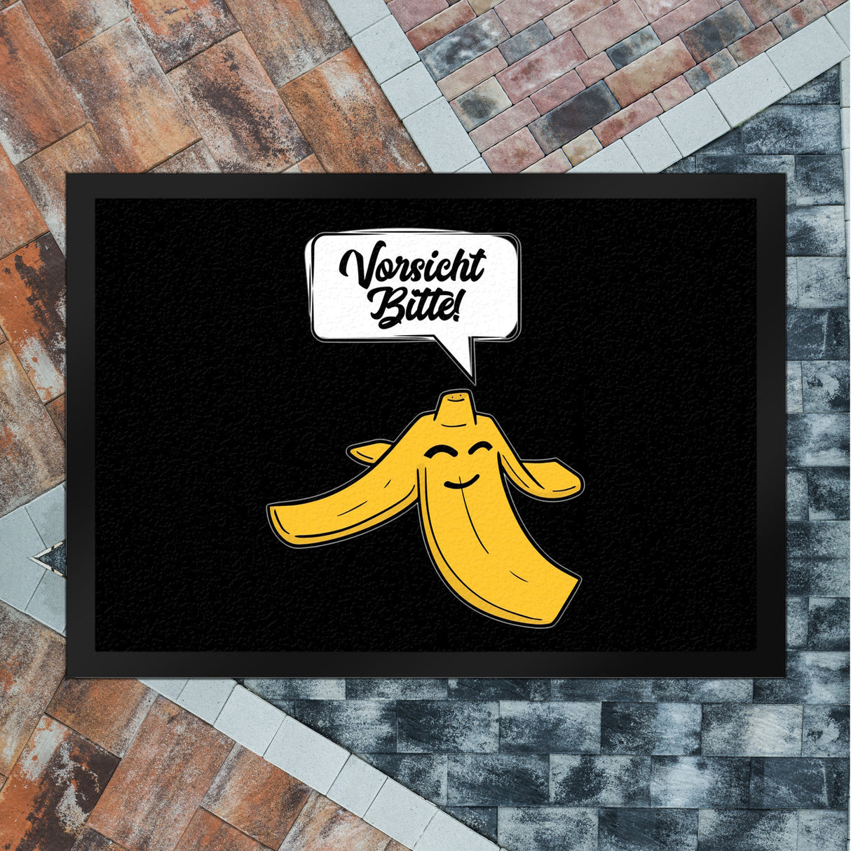 Vorsicht bitte Bananenschale Fußmatte in 35x50 cm