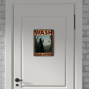 Pestdoktor Metallschild in 15x20 cm mit Spruch Wash your Hands