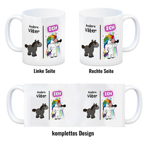 Andere Väter - ICH Kaffeebecher zum Vatertag mit coolem Einhorn