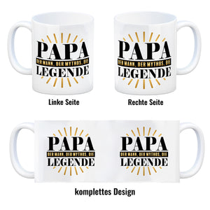 Papa der Mann der Mythos die Legende Kaffeebecher