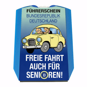 Freie Fahrt auch für Senioren Parkscheibe mit zwei Einkaufswagenchips