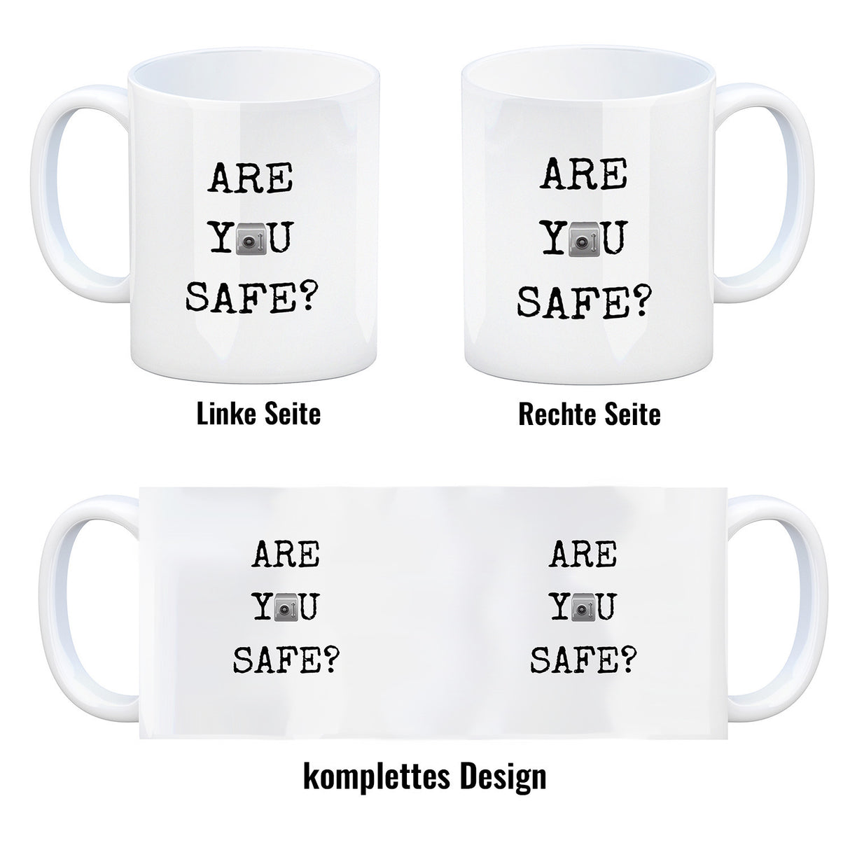 Denglisch Kaffeebecher - Are you safe?