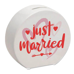 Just married Hochzeit Spardose mit Spruch