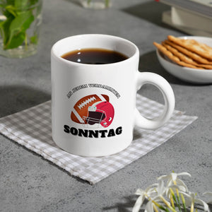 American Football Kaffeebecher mit Spruch An jedem verdammten Sonntag
