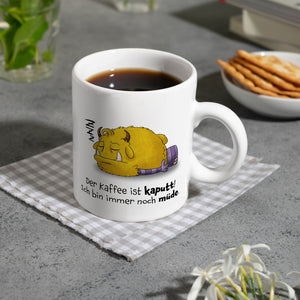 Freches Monster Kaffeebecher mit lustigem Spruch