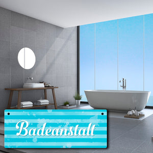 Badeanstalt Metallschild im maritimen Stil
