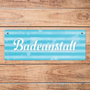 Badeanstalt Metallschild im maritimen Stil