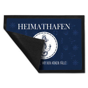 Heimathafen Zuhause ist da wo der Anker fällt Fußmatte
