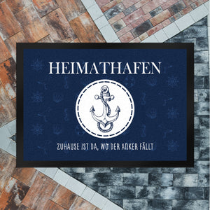 Heimathafen Zuhause ist da wo der Anker fällt Fußmatte