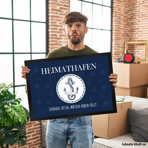Heimathafen Zuhause ist da wo der Anker fällt Fußmatte