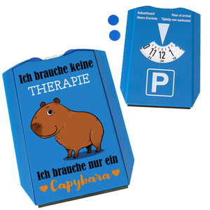 Keine Therapie – ich brauche nur ein Capybara Parkscheibe