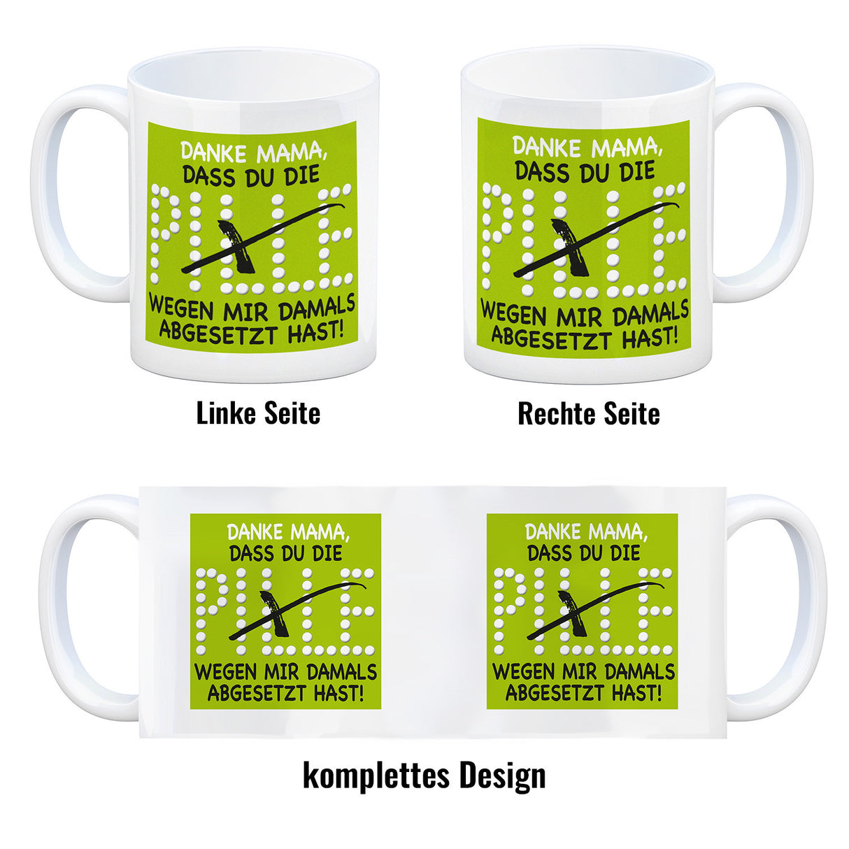 Danke Mama dass du die Pille abgesetzt hast! Kaffeebecher