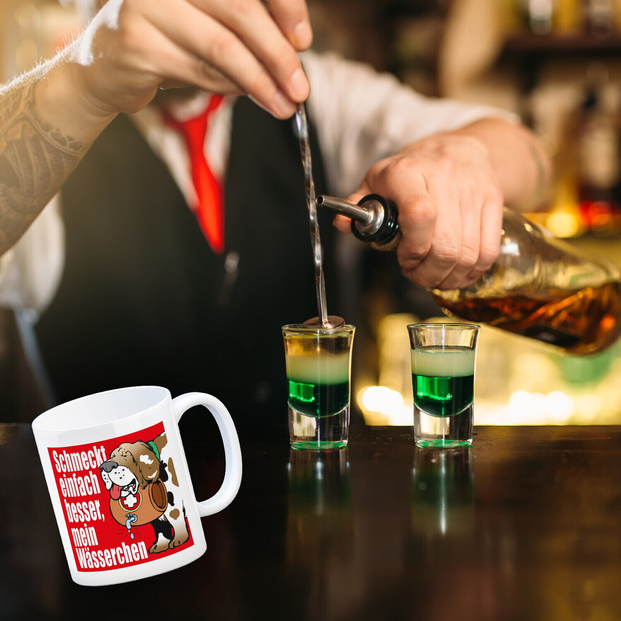 Schmeckt einfach besser mein Wässerchen Kaffeebecher