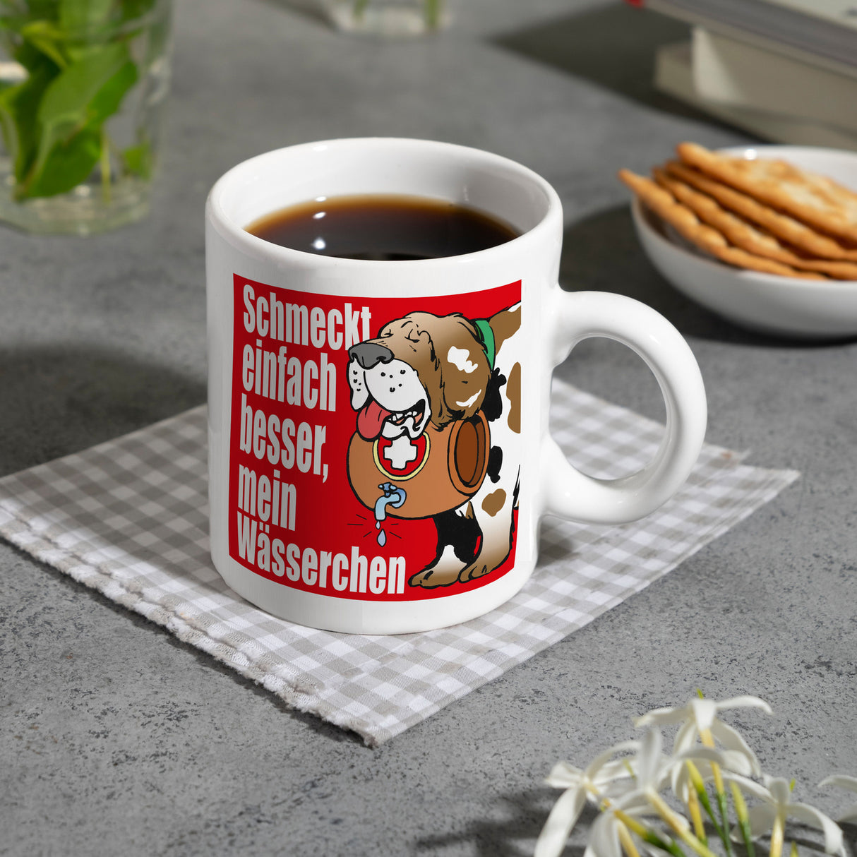 Schmeckt einfach besser mein Wässerchen Kaffeebecher