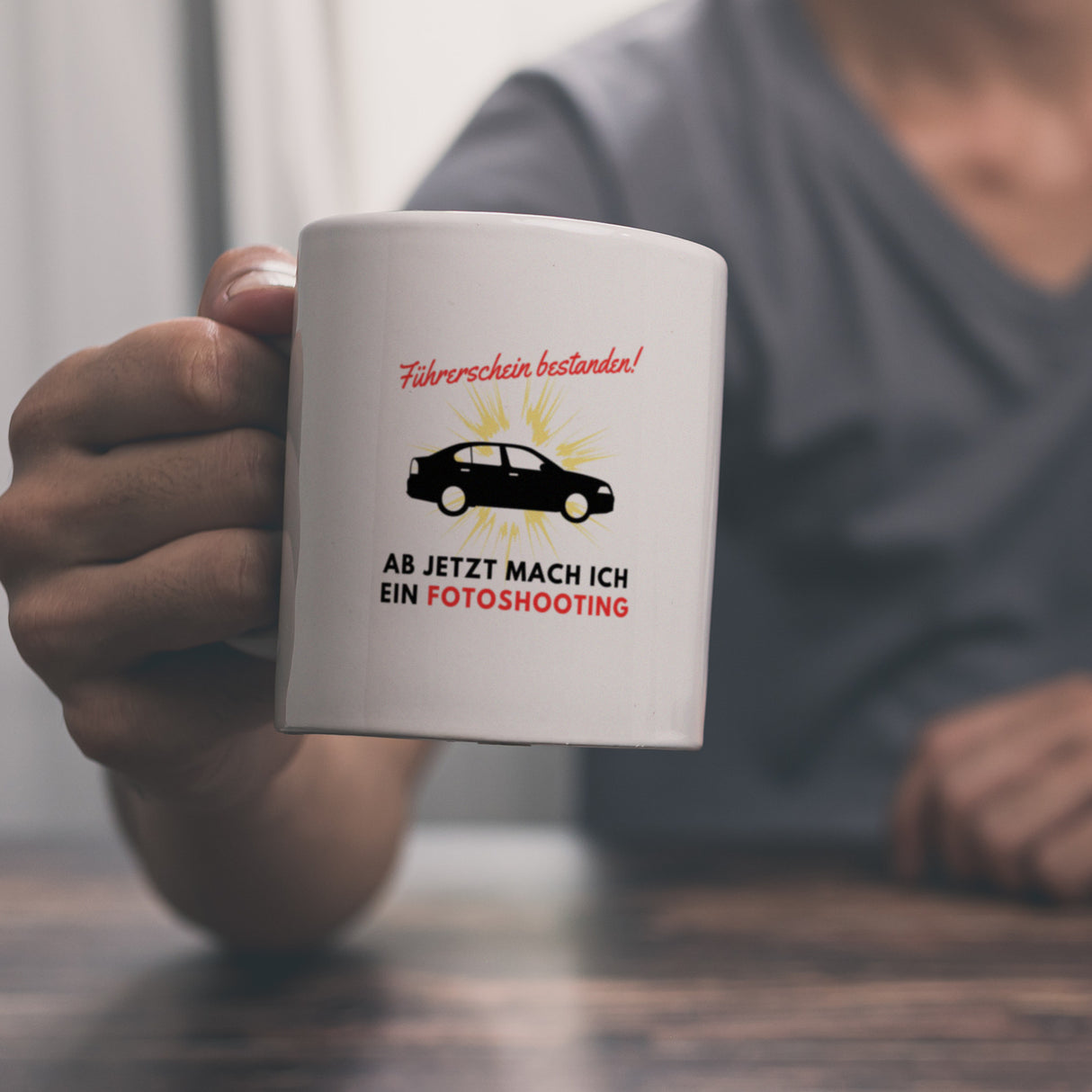 Führerschein bestanden Kaffeebecher Ab jetzt mach ich ein Fotoshooting