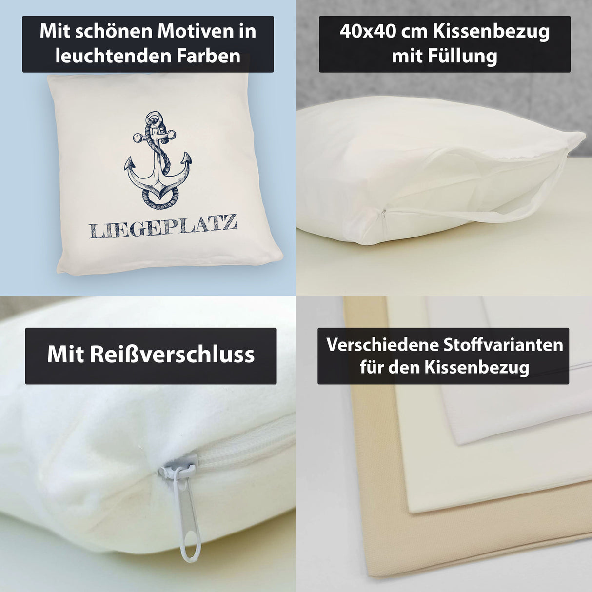 Anker Kissen - Der perfekte Liegeplatz für Matrosen Seebären und Opas