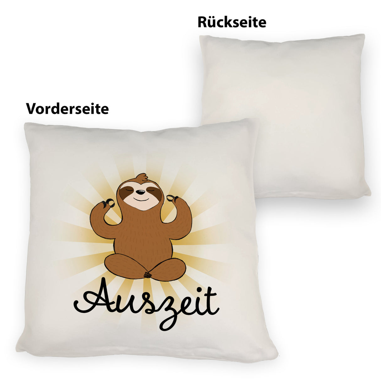 Auszeit Faultier Kissen