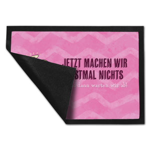 Engel Fußmatte in 35x50 cm mit Spruch - Wir machen nichts und warten ab