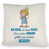Engel Kissen mit Spruch - Du hast Recht aber meine Meinung ist besser