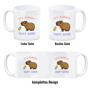 It´s always capy hour Kaffeebecher mit coolem Capybara Motiv