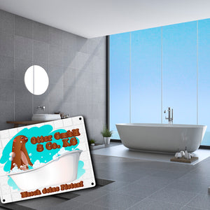 Otter GmbH Metallschild in 15x20 cm mit Spruch Wasch deine Pfoten