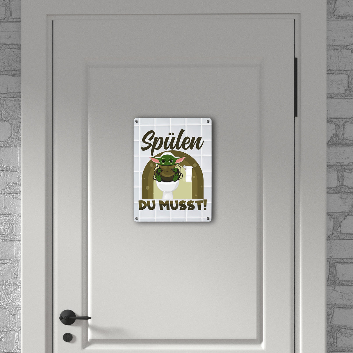 Spülen du musst Metallschild in 15x20 cm für dein Badezimmer