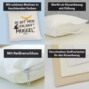 Lieblingsmuggel Kissen für Zauberschüler und Hexen