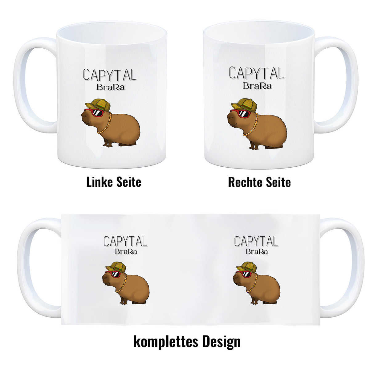 Capytal BraRa Kaffeebecher mit rappendem Capibara