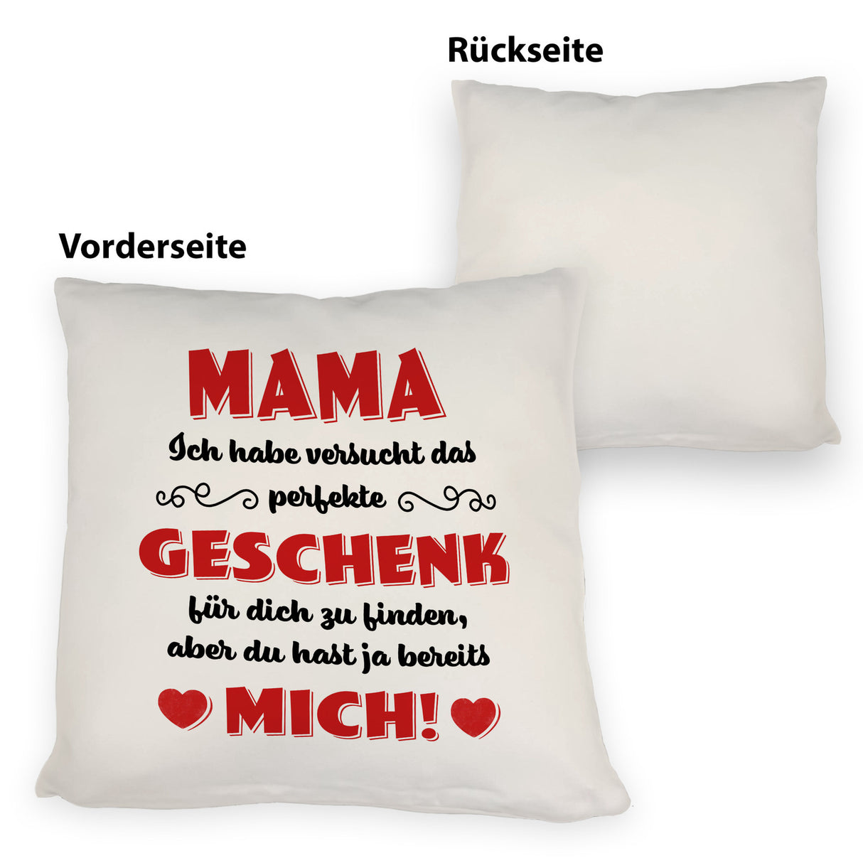 Kissen mit Spruch Mama ich habe versucht das beste Geschenk zu finden