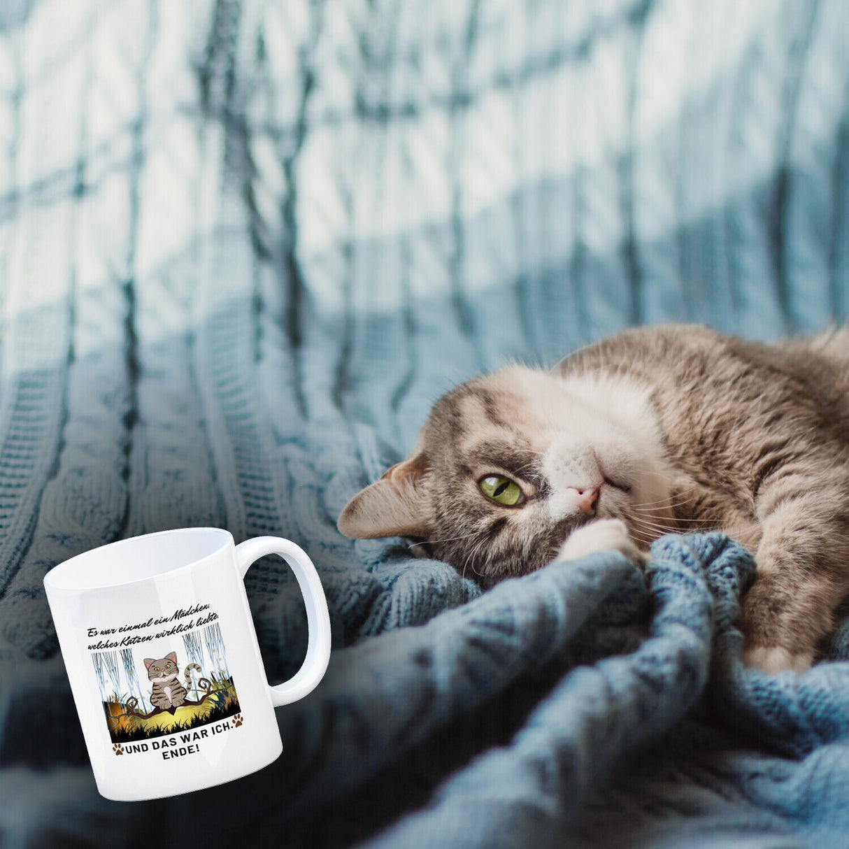 Katzen Märchen Kaffeebecher für Katzenliebhaberin
