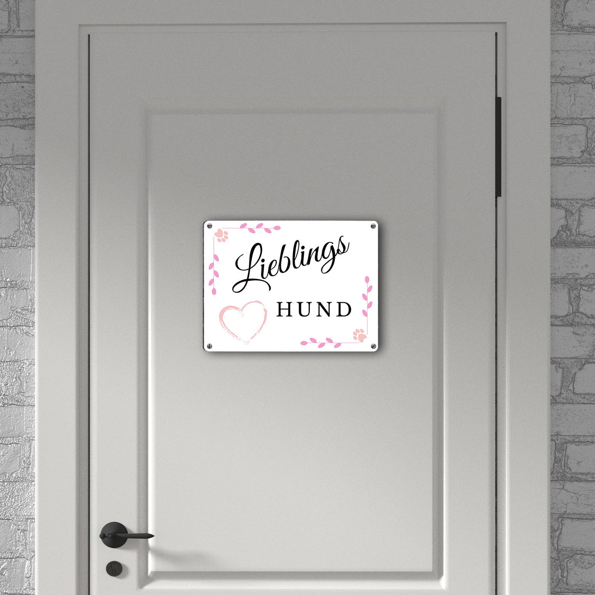 Lieblings Hund Metallschild in 15x20 cm für die Hundehütte