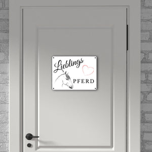Lieblings Pferd Metallschild in 15x20 cm für den Stall