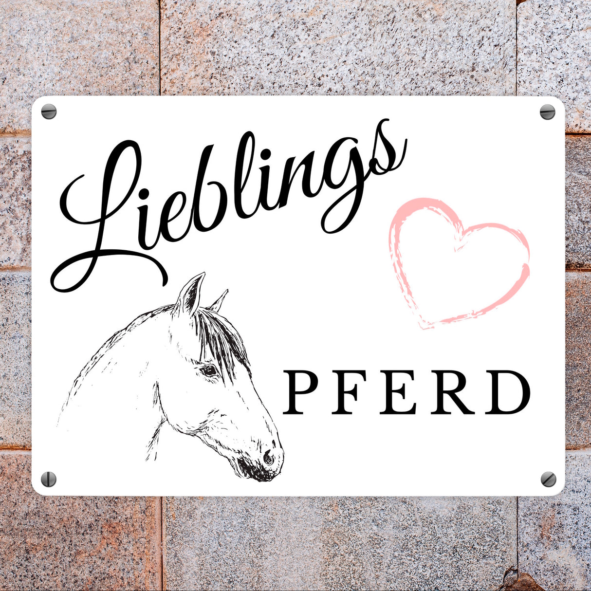 Lieblings Pferd Metallschild in 15x20 cm für den Stall