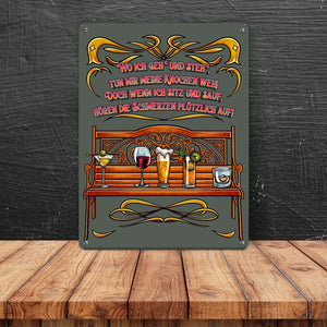 Alkohol ist die beste Medizin Metallschild in 15x20 cm mit Spruch