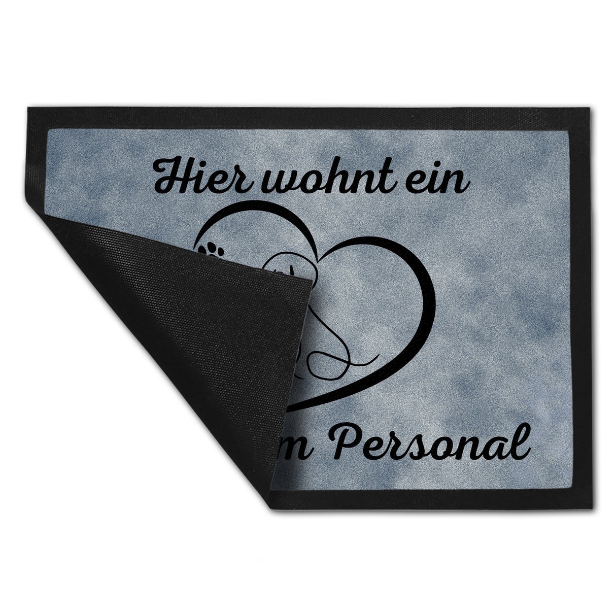 Fußmatte in 35x50 cm - Hier wohnt ein Hund mit seinem Personal