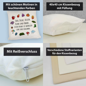 Gemütlichkeit Kissen mit Spruch Der Herbst ist wirklich schlimm