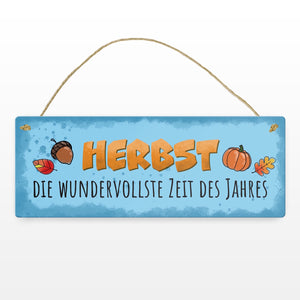 Herbst Metallschild mit Spruch Die wundervollste Zeit des Jahres
