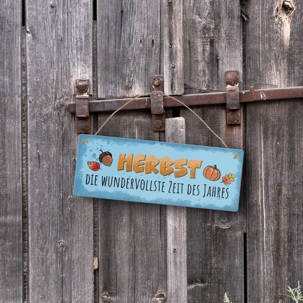 Herbst Metallschild mit Spruch Die wundervollste Zeit des Jahres