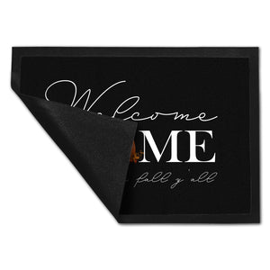 Welcome home Kürbis Fußmatte in 35x50 cm mit Spruch - and happy fall y'all
