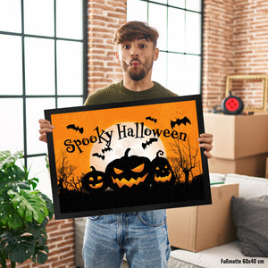 Spooky Halloween Kürbis Fledermaus Fußmatte in 35x50 cm